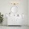 James Martin Vanities Chicago 48 in Single Vanity, Glossy White, w/ Single Hole 3CM White Zeus Silestone Top & Backsplash 503-V48-GW-1WZ - alternate 3