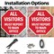 Signmission All Visitors Must Report to Main Of, 18 inch X 18 inch, Plastic Sign, 2PK OC-P-2PACK-18-335 - alternate 4