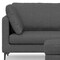 Homeroots 90" Gray Fabric Sofa With Ottoman With Black Legs 641062 - alternate 5