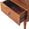 Homeroots 24" Brown Solid Wood Oval One Drawer Nightstand 651869 - alternate 3