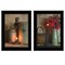 Homeroots Set Of Two Country Candlelight Black Framed Print Wall Art, 2PK 407086 - alternate 1