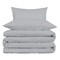 Homeroots Light Gray King Cotton Blend 1000 Thread Count Washable Duvet Cover Set 528119 - alternate 2