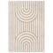 World Rug Gallery Abstract Arch Shag Area Rug 4 ft x 6 ft Beige WR121BEIGE4X6 - alternate 3