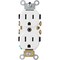 Leviton 15A White Commercial Grade 5-15R Duplex Outlet S02-0CR15-0WS - alternate 2