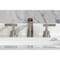 Kingston Brass Widespread Bathroom Faucet with Knurled Handle and Brass Pop-Up, Brushed Nickel KS4988KNL - alternate 2