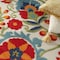 Homeroots 10' X 14' Ivory Blue And Orange Indoor Outdoor Area Rug 521655 - alternate 3