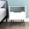 Homeroots 22" White Wood One Drawer Nightstand 478275 - alternate 3