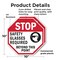 Signmission Stop Safety Glasses Required Beyond, 10 inch X 10 inch, Plastic Sign, 2PK OC-P-2PACK-10-308 - alternate 4