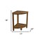 Homeroots 17" Brown Teak Corner Shower Bench With Shelf 376736 - alternate 3