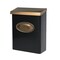 Architectural Mailboxes Designer Locking Wall-Mount, Black w/Brushed Brass DVKGB00AM - alternate 1