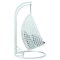 Leisuremod White Wicker Hanging 2 person Egg Swing Chair with Charcoal Blue Cushions ESCW-57CBU - alternate 6