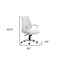 Homeroots White and Silver Adjustable Height Swivel Rolling Office Chair 572166 - alternate 3