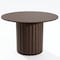Homeroots 46" Brown Wood Pedestal Base Round Top Dining Table 720643 - alternate 1