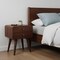 Homeroots 22" Walnut Solid Wood Two Drawer Nightstand 722568 - alternate 2
