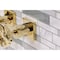 Kingston Brass Double-Handle Wall Mount Bathroom Faucet, Polished Brass KS6122RX - alternate 4