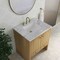 James Martin Vanities Hudson 30" Single Vanity, Light Natural Oak w/ 3 CM Carrara Marble Top 435-V30-LNO-3CAR - alternate 5