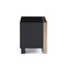 Homeroots 20" Black Wood Two Drawer Nightstand 284193 - alternate 3