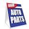 Signmission Used Auto Parts, 36 Inch x 24 Inch A-frame Yard Sign, Plastic Sign SBC-2436-Used Auto Parts - alternate 1