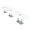 Skutchi Designs Boval Conference Table With Power Unit, 48 in W, 216 in L, White HAR-BOVL-48X216-DOU-W960-ESIL - alternate 1