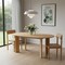 Homeroots 66" Natural Solid Wood Oval Dining Table 712852 - alternate 4