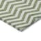Homeroots 5' X 8' Green And Ivory Chevron Washable Indoor Outdoor Area Rug 595308 - alternate 3