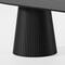 Homeroots 86" Black Wood Double Pedestal Base Oval Dining Table 720676 - alternate 3