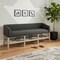Homeroots 60in Gray and Brown 100% Polyester and Solid Wood Upholstered Bench 606733 - alternate 4