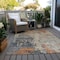 Homeroots 3' X 5' Khaki Gray And Copper Abstract Washable Indoor Outdoor Area Rug 606110 - alternate 2