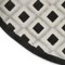 Homeroots 5' Black And White Round Geometric Indoor Outdoor Area Rug 546859 - alternate 3