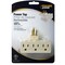 Powerzone Plug Adapter, 3 Outlet(s) White OR101100 - alternate 2