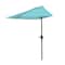 Pure Garden 9 Ft Semicircle Patio Umbrella, Blue 50-145-B - alternate 2
