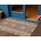 Homeroots 3' X 5' Brown Geometric Washable Indoor Outdoor Area Rug 607428 - alternate 1