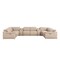 Homeroots Beige Leather Power Reclining U Shaped Eight Piece Corner Sectional With Console 643924 - alternate 1