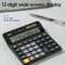 Deli Desktop Calculator, Tax + 120-Step Check, Big Display, Solar/Battery, Black, 20PK EM110 - alternate 2