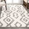 Jonathan Y Deia Moroccan Style Diamond Shag White/Gray 3 ft. x 5 ft. Area Rug MOH401A-3 - alternate 1