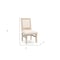 Homeroots 20" Beige And White Side Chair 552143 - alternate 2
