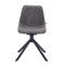 Leisuremod Markley Modern Leather Swival Dining Chair With Metal Legs in Grey MSCBL-18-GR - alternate 6