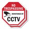 Signmission No Trespassing Monitored By CCTV, 10 inch X 10 inch, Aluminum Metal Signs, 2PK OC-A-2PACK-10-33 - alternate 1