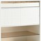Homeroots 33" White Wood And Glass Six Drawer Island Vanity Dresser 653109 - alternate 4
