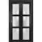 Sartodoors Sliding Closet Bi-fold Doors, Lucia 2552 Matte Black with Frosted Glass, Sturdy Tracks Moldings Tr LUCIA2552BF-BLK-36 x 96 (2* 18x96) - alternate 1