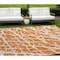 Homeroots 9' X 12' Orange and White Abstract Washable Non Skid Indoor Outdoor Area Rug 559287 - alternate 1