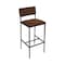 Bfm Seating Meghan Counter Height Stool, Grade 4 Upholstered Seat & Back - Steel Frame - Sand Black Finish JS33HM2152-2152SB - alternate 1