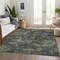 Homeroots 5' X 8' Green Charcoal And Black Floral Washable Indoor Outdoor Area Rug 604145 - alternate 4