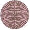 Homeroots 8' Brown And Pink Round Animal Print Washable Indoor Outdoor Area Rug 600668 - alternate 2