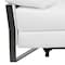 Homeroots 169" White Top Grain Leather Reclining Metal USB Sofa 720352 - alternate 3