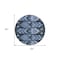 Homeroots 8' Denim Blue And Sky Blue Round Southwestern Washable Indoor Outdoor Area Rug 587814 - alternate 4