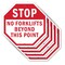 Signmission Stop No Forklifts Beyond This Point, 10 inch X 10 inch, Aluminum Metal Signs, 5PK OC-A-5Pack-10-59 - alternate 1