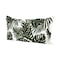 Homeroots 13" X 21" Green And White Tropical Botanical Linen Throw Pillow Cover with Embroidery 608182 - alternate 2