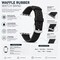 Elegani Waffle Rubber Watch Replacement Band Compatible with Apple Watch 42mm, Black WFRBQR-BLK-42mm - alternate 2