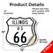 Signmission Illinois Route Marker Shield Sign Us 66, 12 inch X 12 inch, Vinyl Decal, 2PK SHI-D-2PACK-12-382 - alternate 3